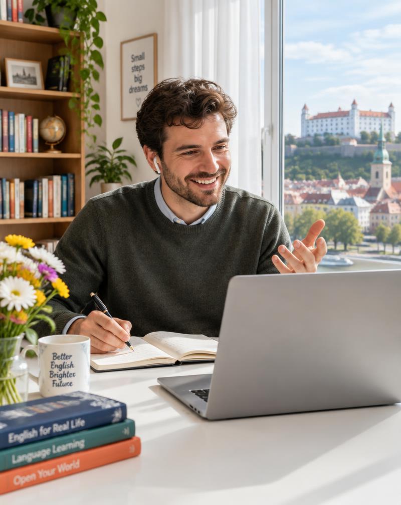 Lektor počas živej online hodiny